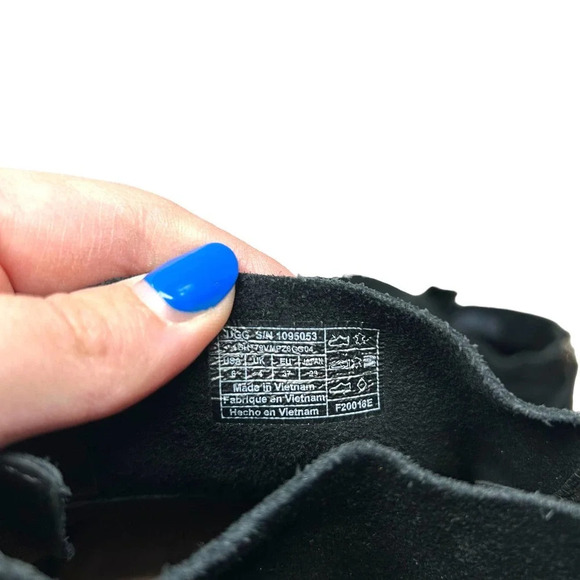 Ugg Bandara Black Suede Ankle Boot Heeled‎ Size US 6 - Picture 5 of 8